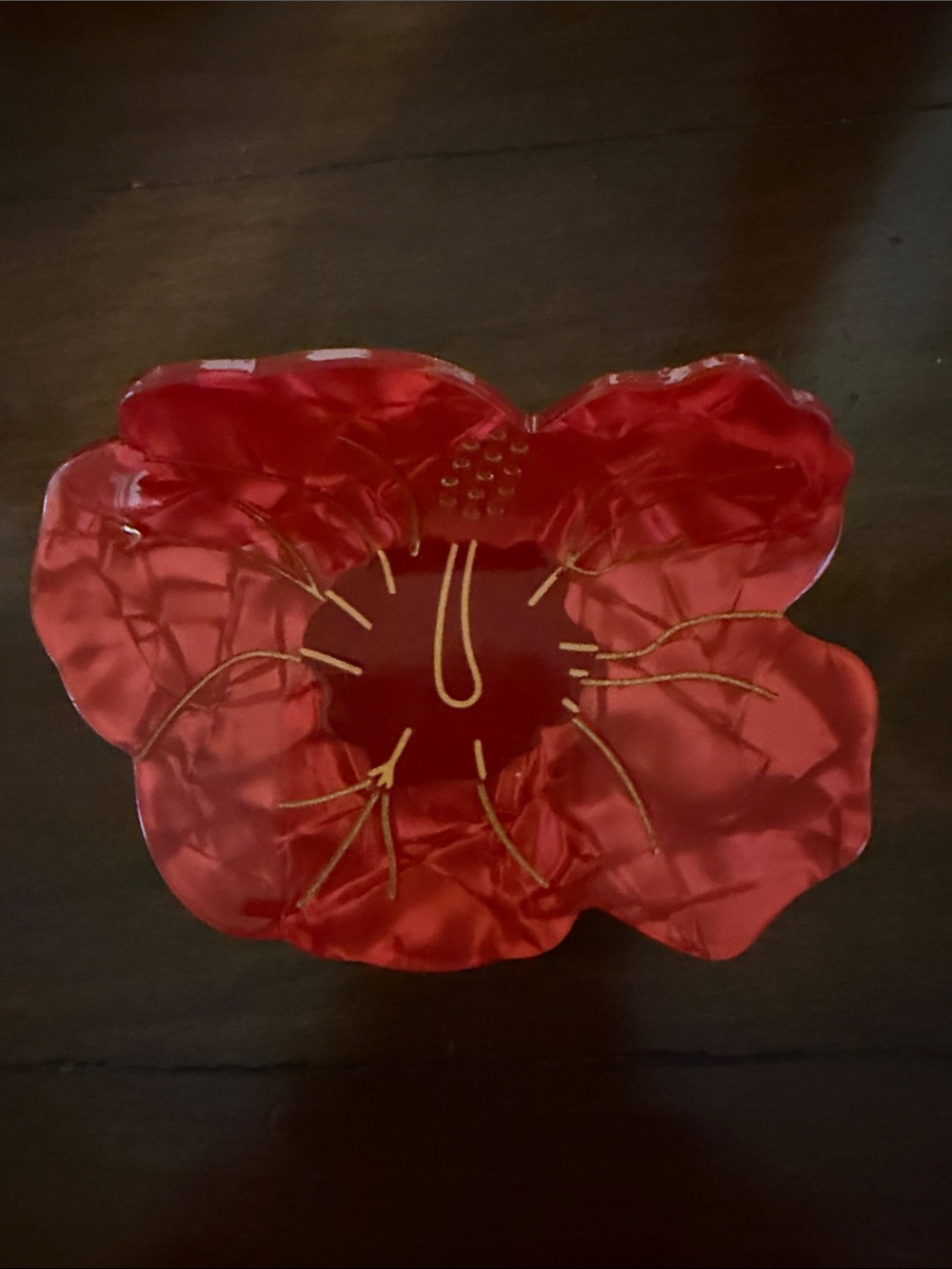 Red Flower Decorative Hair Clip